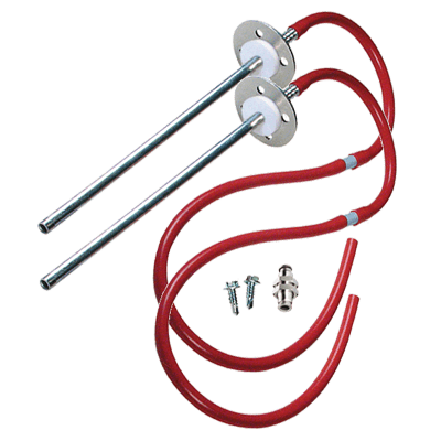2 Aluminum Static Pressure Tube Assemblies, 6” Long