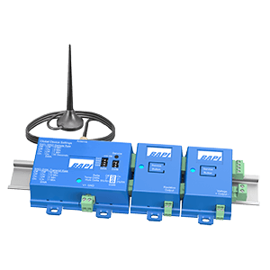Wireless Receiver and Output Modules on DIN rail