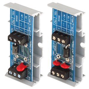 TS1 and TS2 Transient Suppressor Modules Mounted in Optional Snaptrack