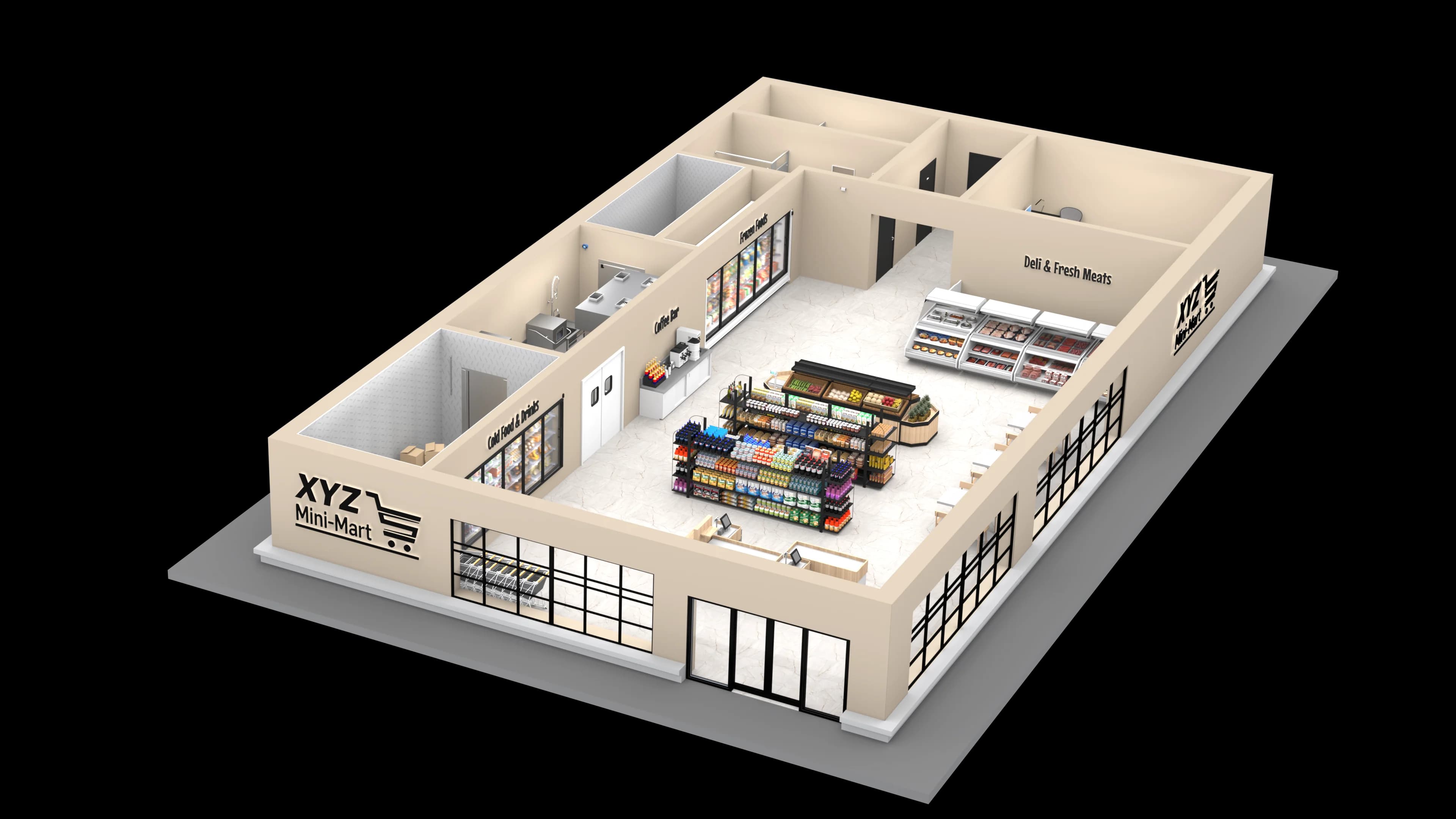 Mini-mart sensor deployment