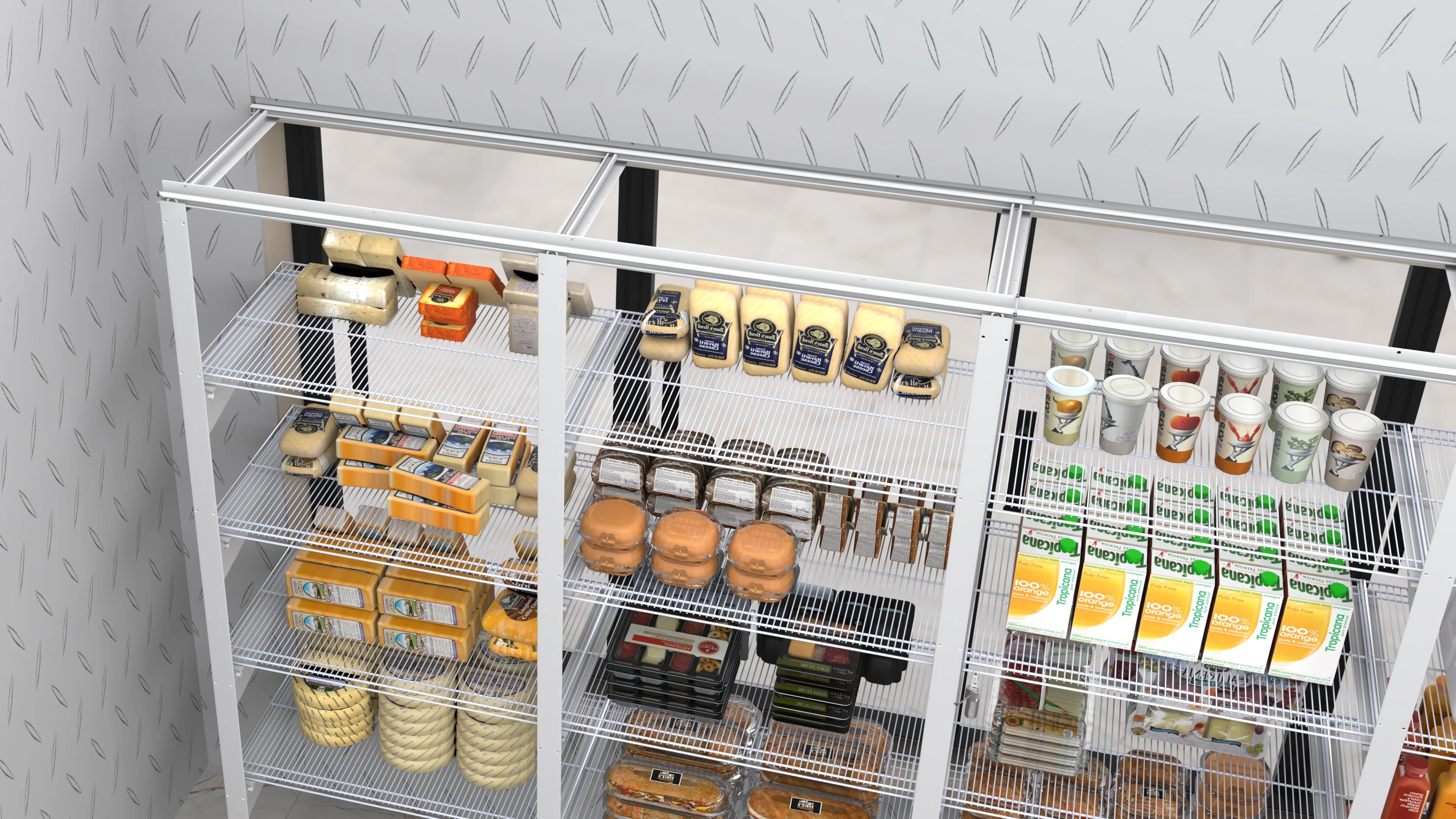 Interior cooler sensor placement