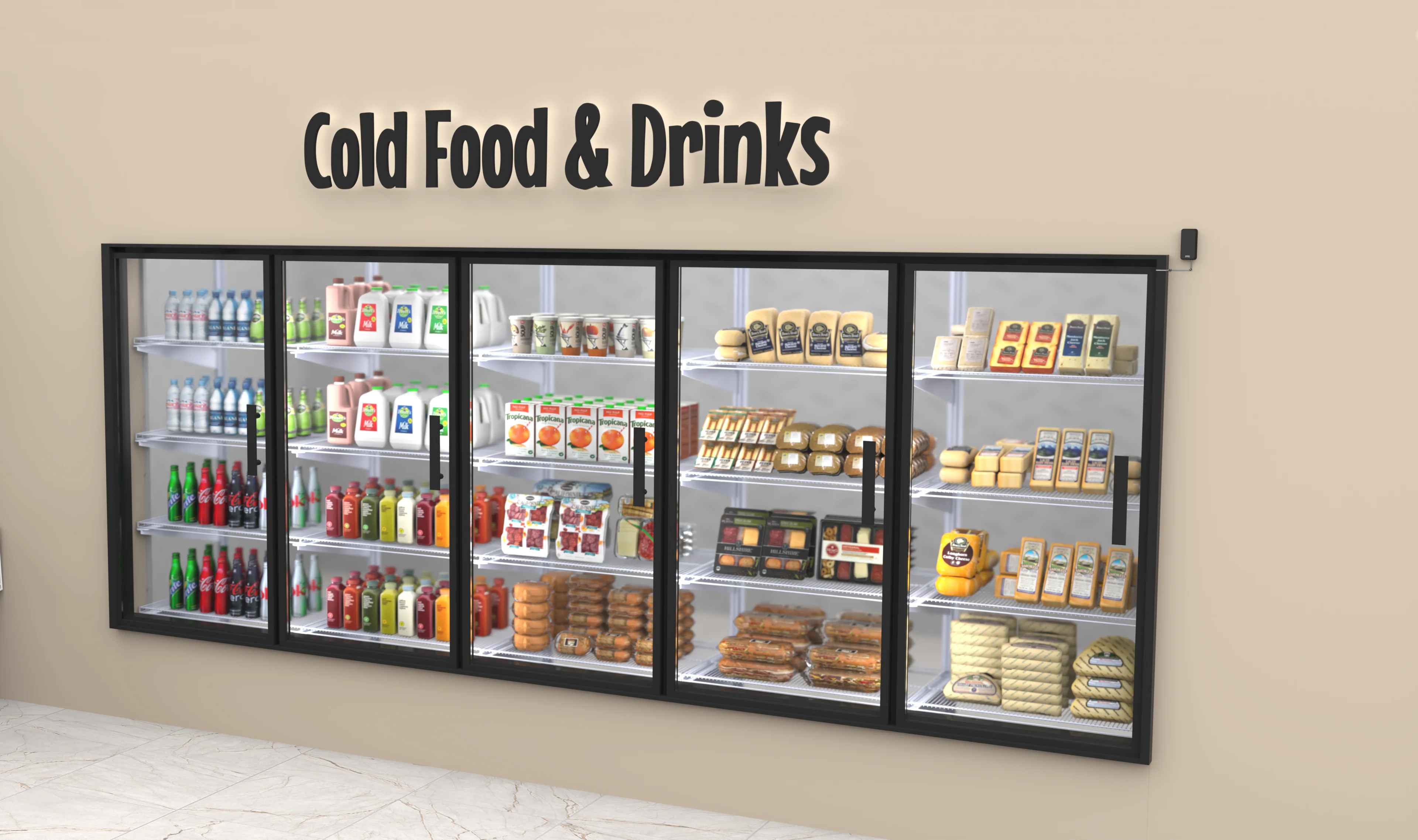Refrigerated case with WAM sensor