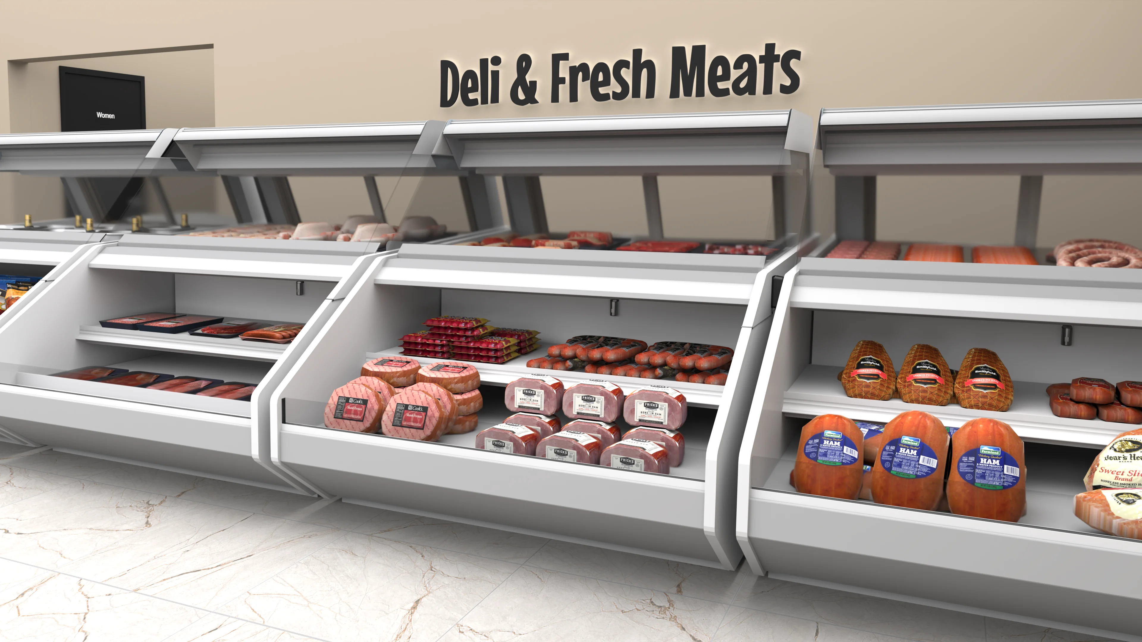 Deli case temperature monitoring array