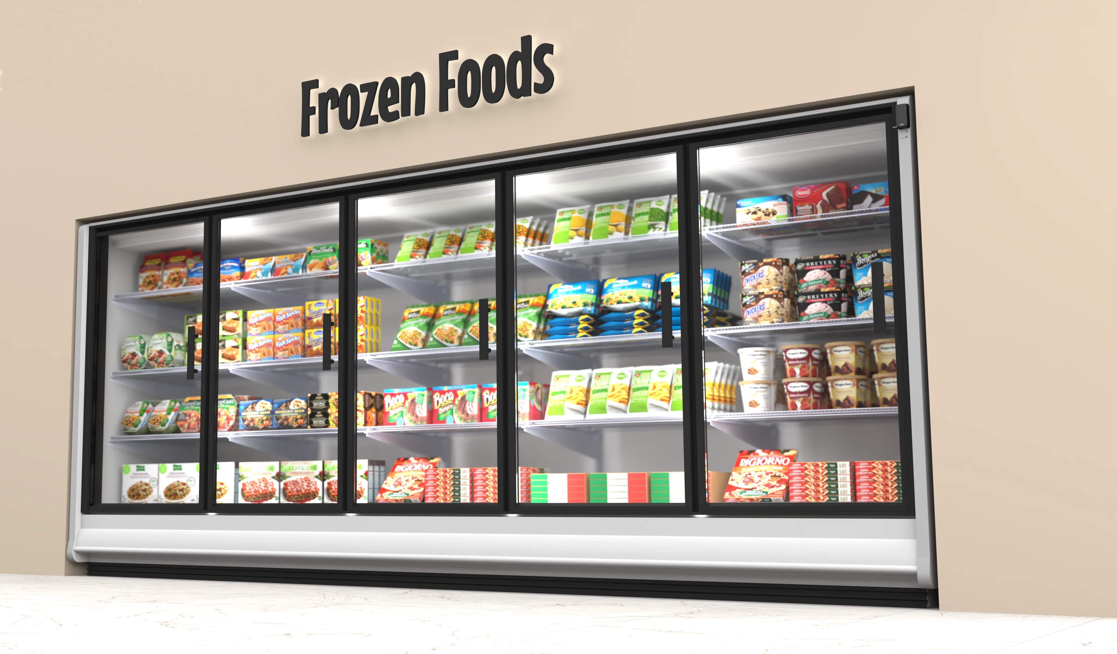 Freezer case temperature control