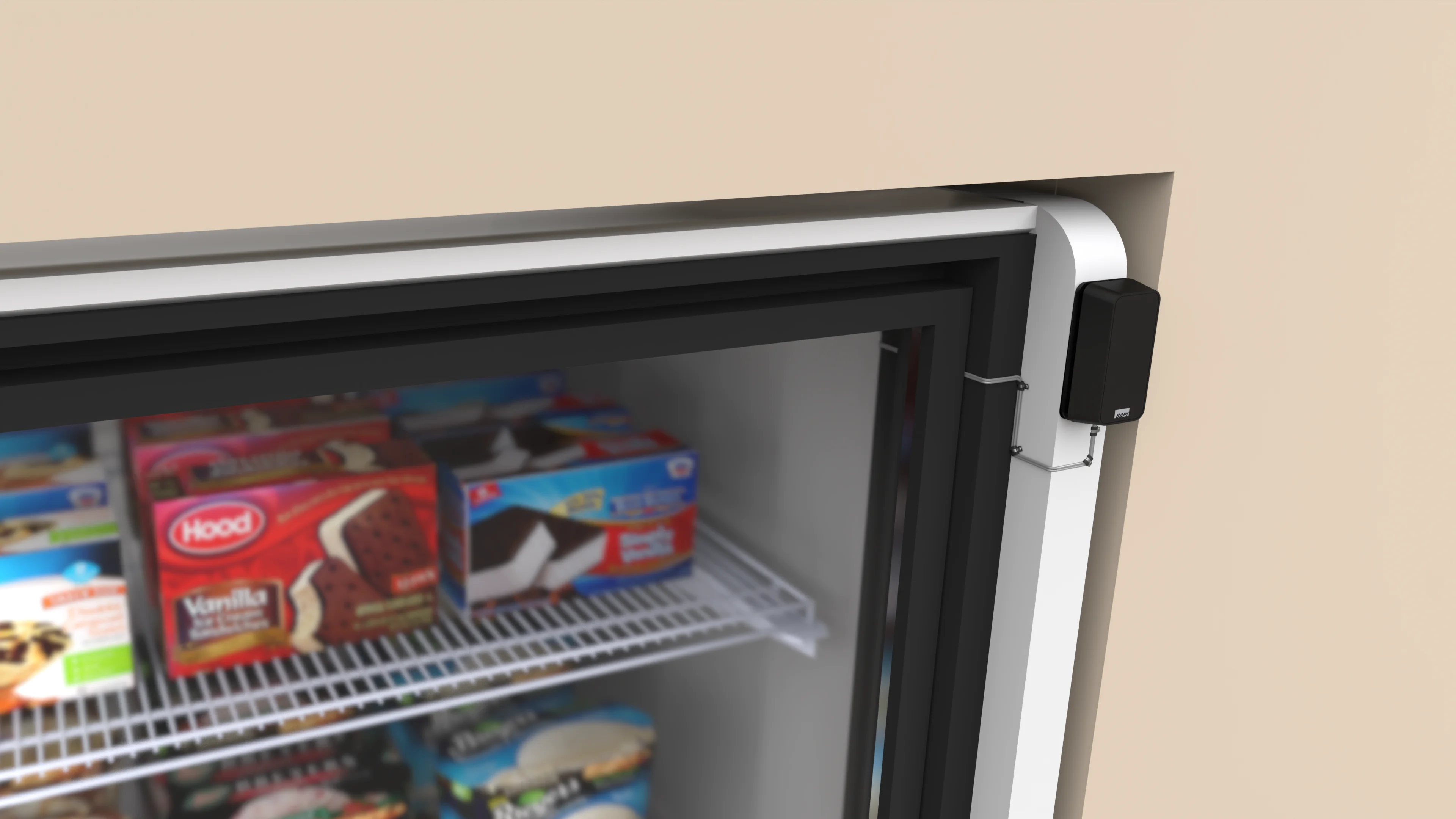 Freezer slim sensor placement
