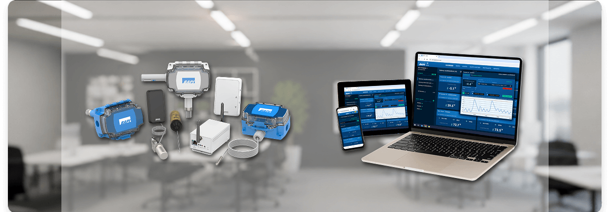 WAM wireless sensors and monitoring dashboards in a building environment