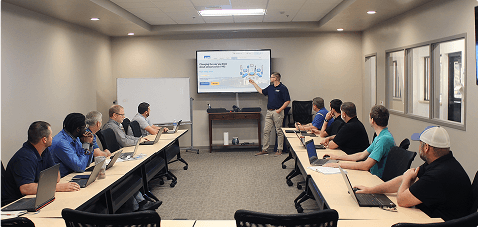 Cross-functional BAPI team collaborating in a conference room