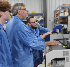 BAPI technicians reviewing equipment together