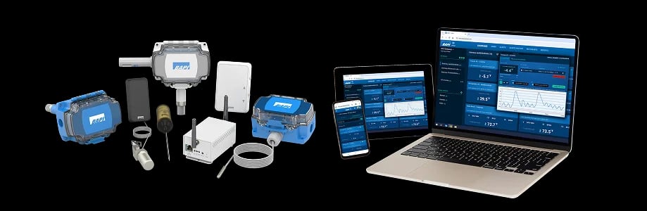 WAM wireless sensors with gateway - temperature and humidity monitoring system