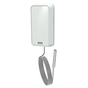 Wireless White BAPI-Stat "Quantum Slim" Temperature Sensor with Remote Probe